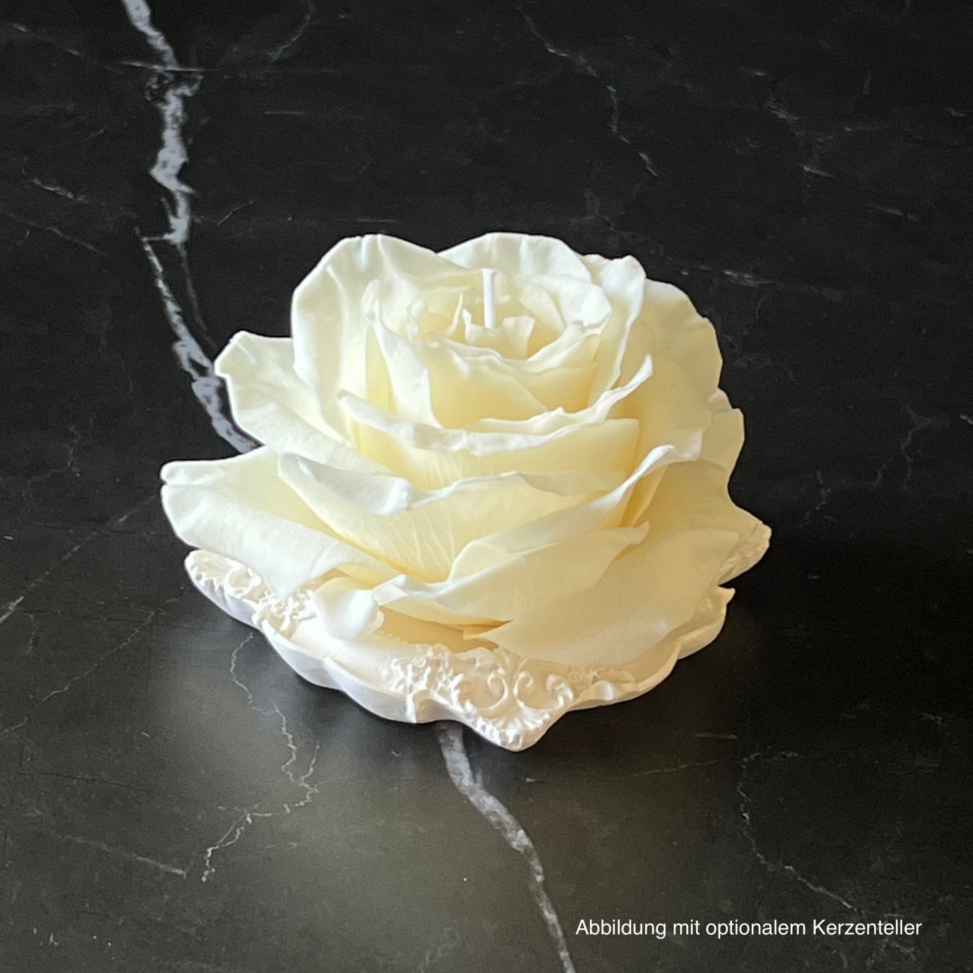 Siganture Rose - Kerze Weiß - Exclusive by Olga